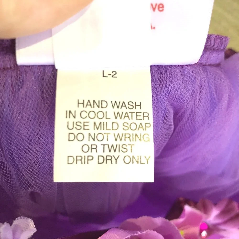 New Violet Purple Leotard & Tutu by Childhood Enchantment Medium Floral Ribbon M